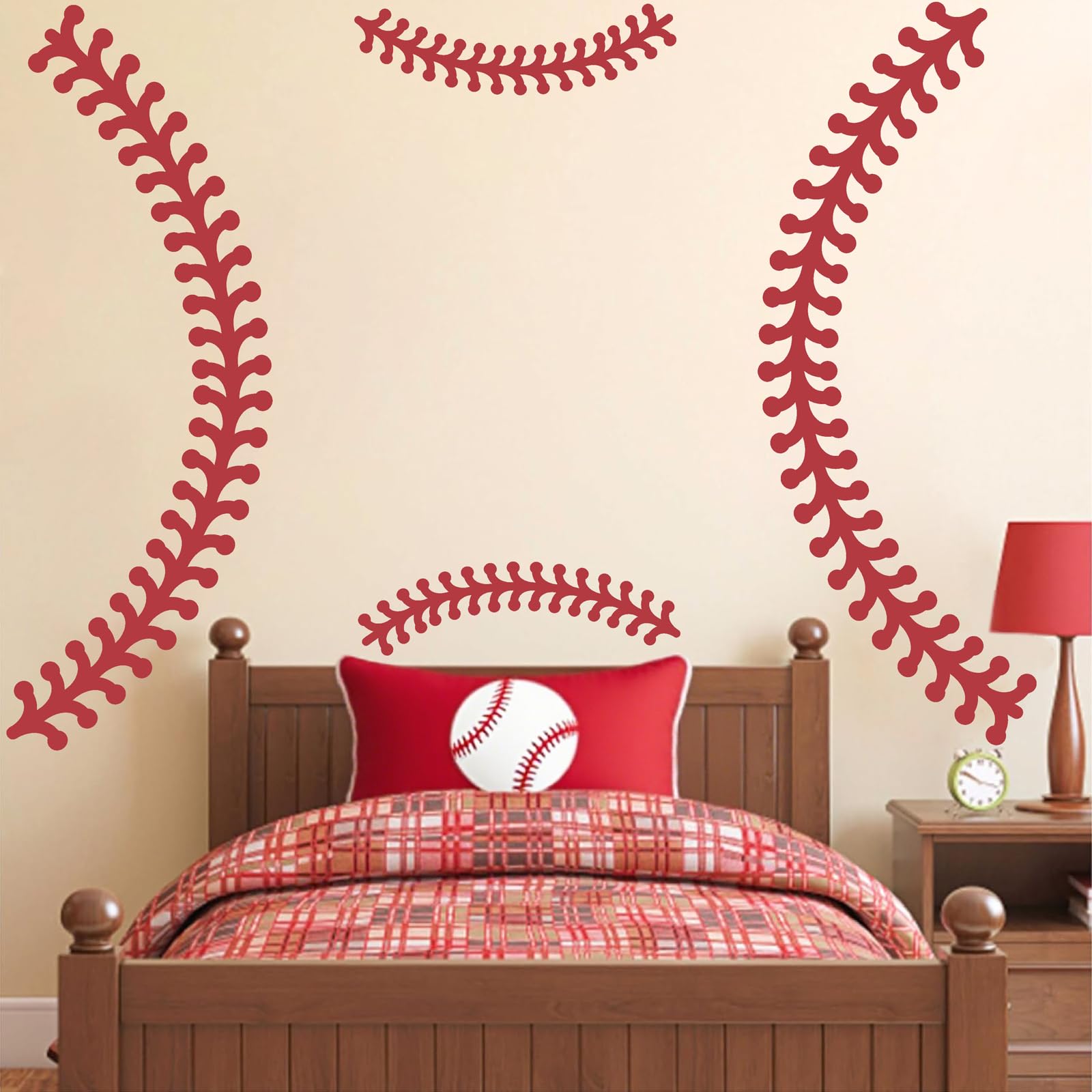 THEYGE baseball wall stickers kit includes two sheets for oversized wall art