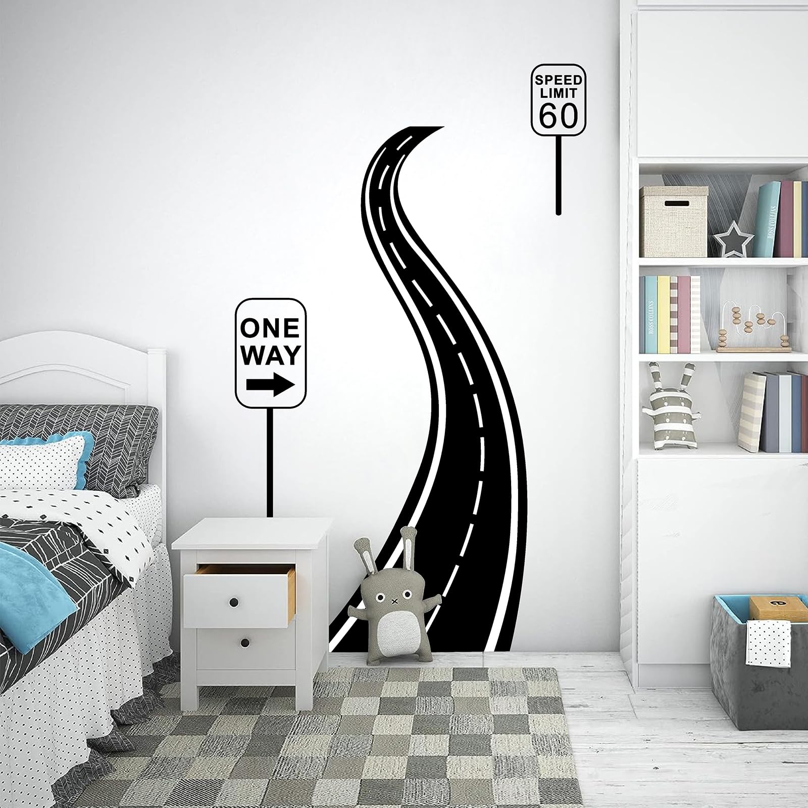THEYGE black-street-wall-decals-adhesive-removable provides a sleek, removable accent on walls and furniture.