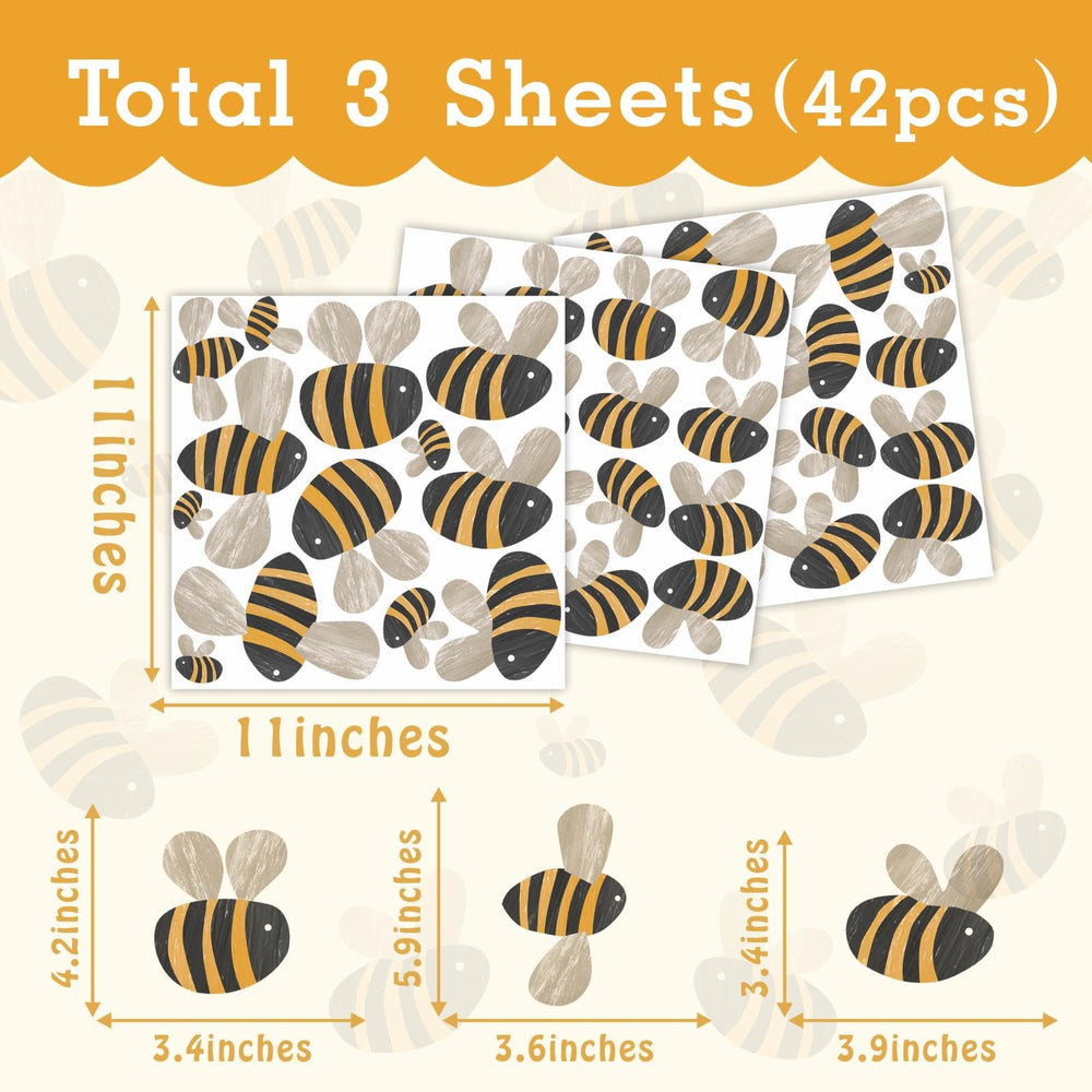 THEYGE boho nursery wall decor bees versatile decals for kids