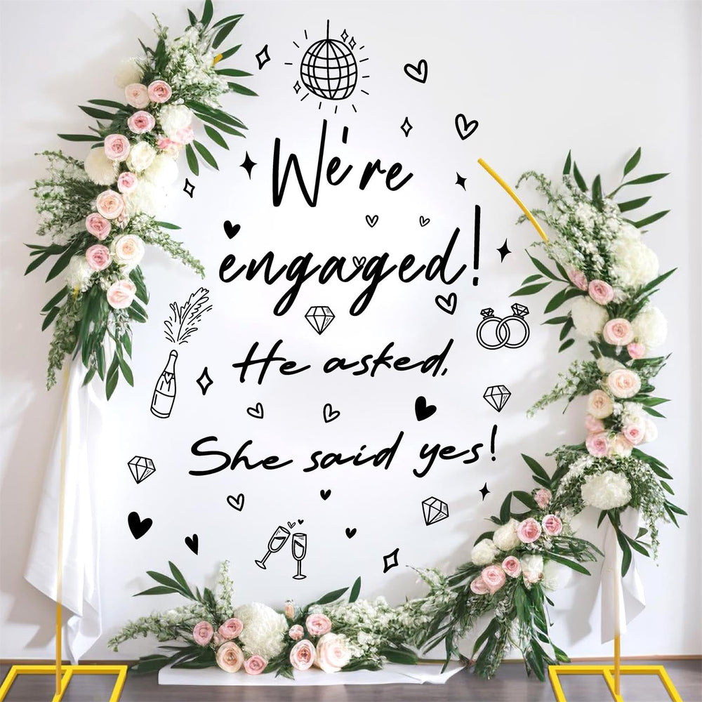 THEYGE bride to be wall sticker highlights bridal moments and easy party decoration.