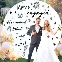 THEYGE he asked she said yes wall decal adds celebratory flair to entrances.