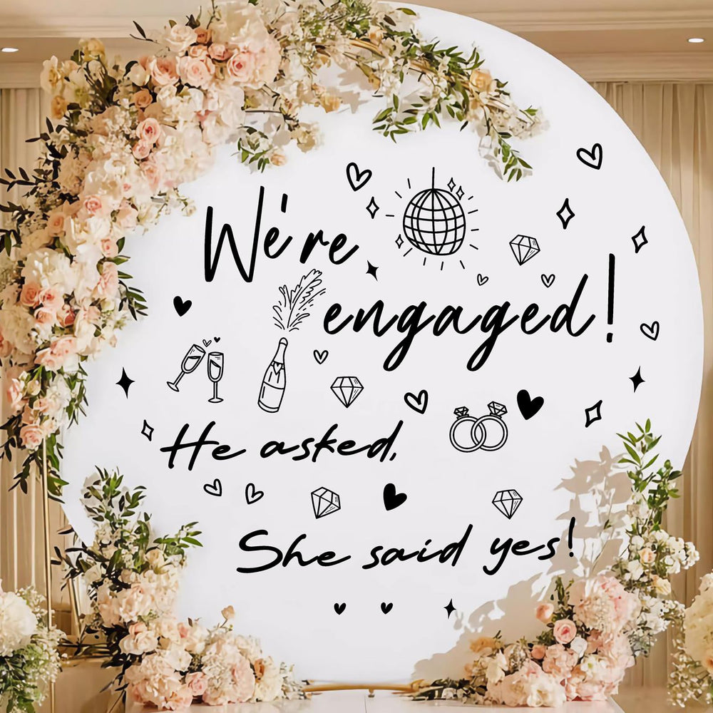 THEYGE engagement decal we are engaged wall sticker for wedding backdrops and photo spots.