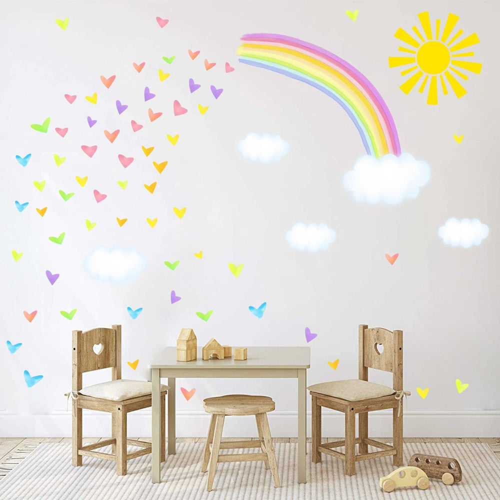 THEYGE girls' room decor rainbow enhances imagination and color coordination.