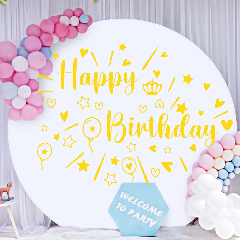 THEYGE balloon arch detail decal gold accent for festive photo setups