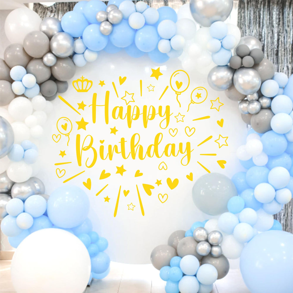 THEYGE sign decal gold lettering for birthday greetings