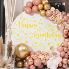 THEYGE wall sticker closeup gold lettering adds instant birthday charm