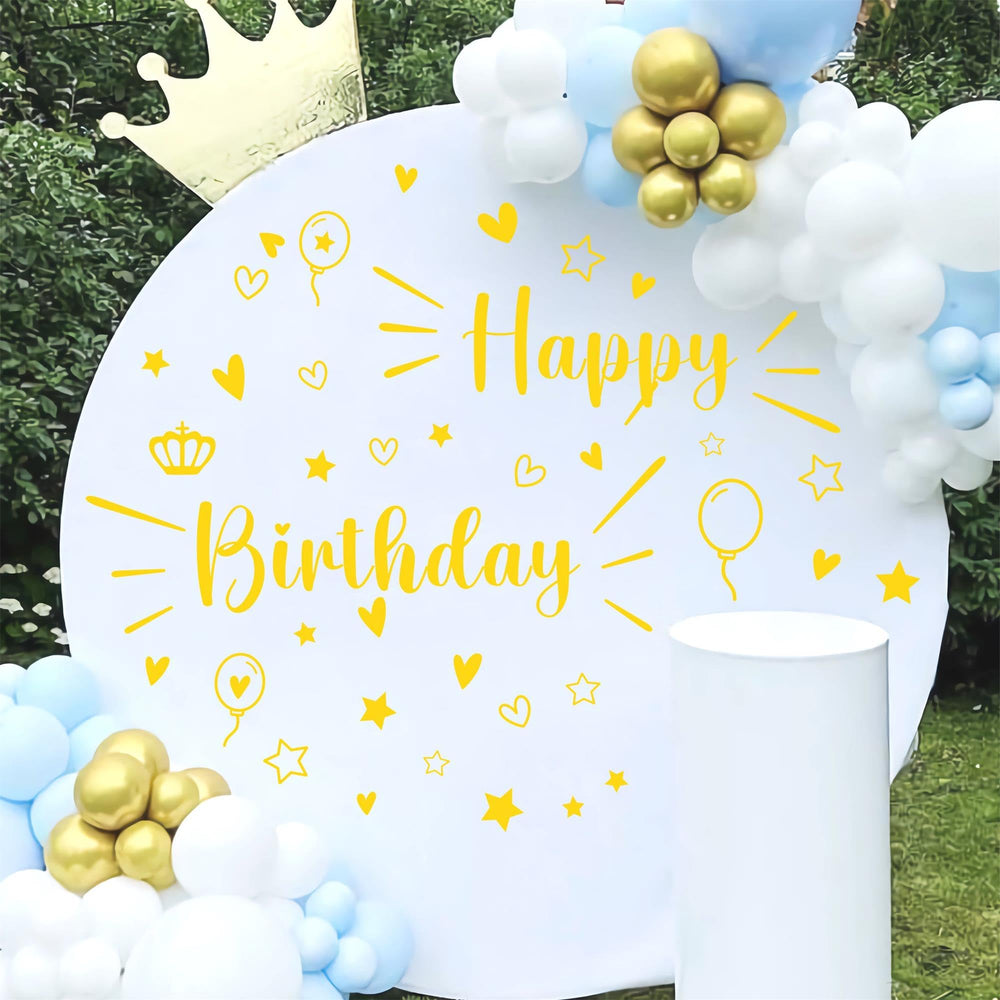 THEYGE waterproof PVC material decal for indoor or outdoor celebrations