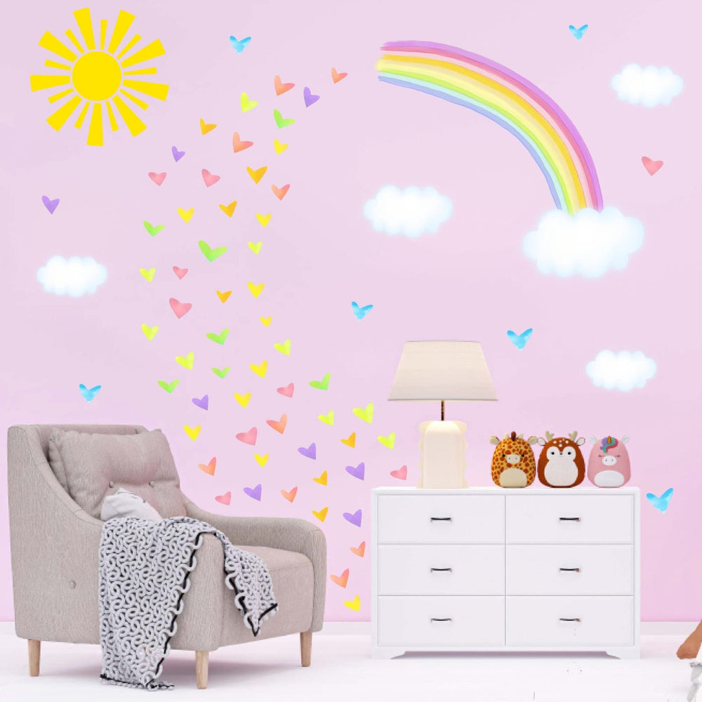 THEYGE nursery-playroom wall stickers install quickly, expanding styling options.