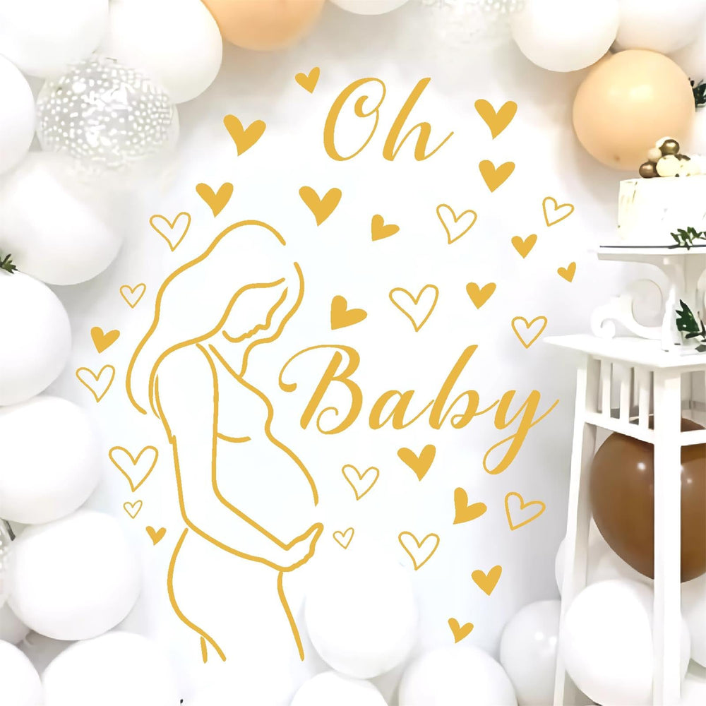 THEYGE-oh-baby-sign offers celebratory message for baby shower backdrops.