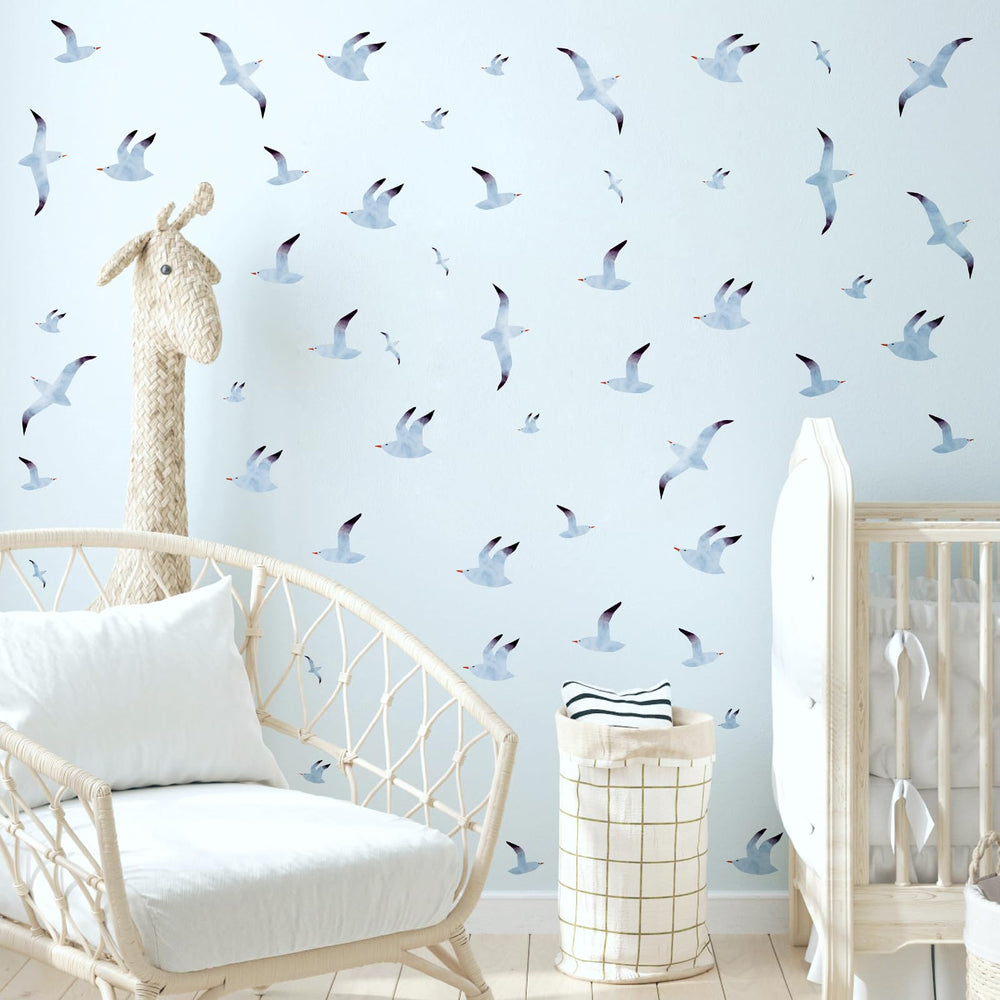 THEYGE Beach-theme wall decals enhance nursery decor and learning corners