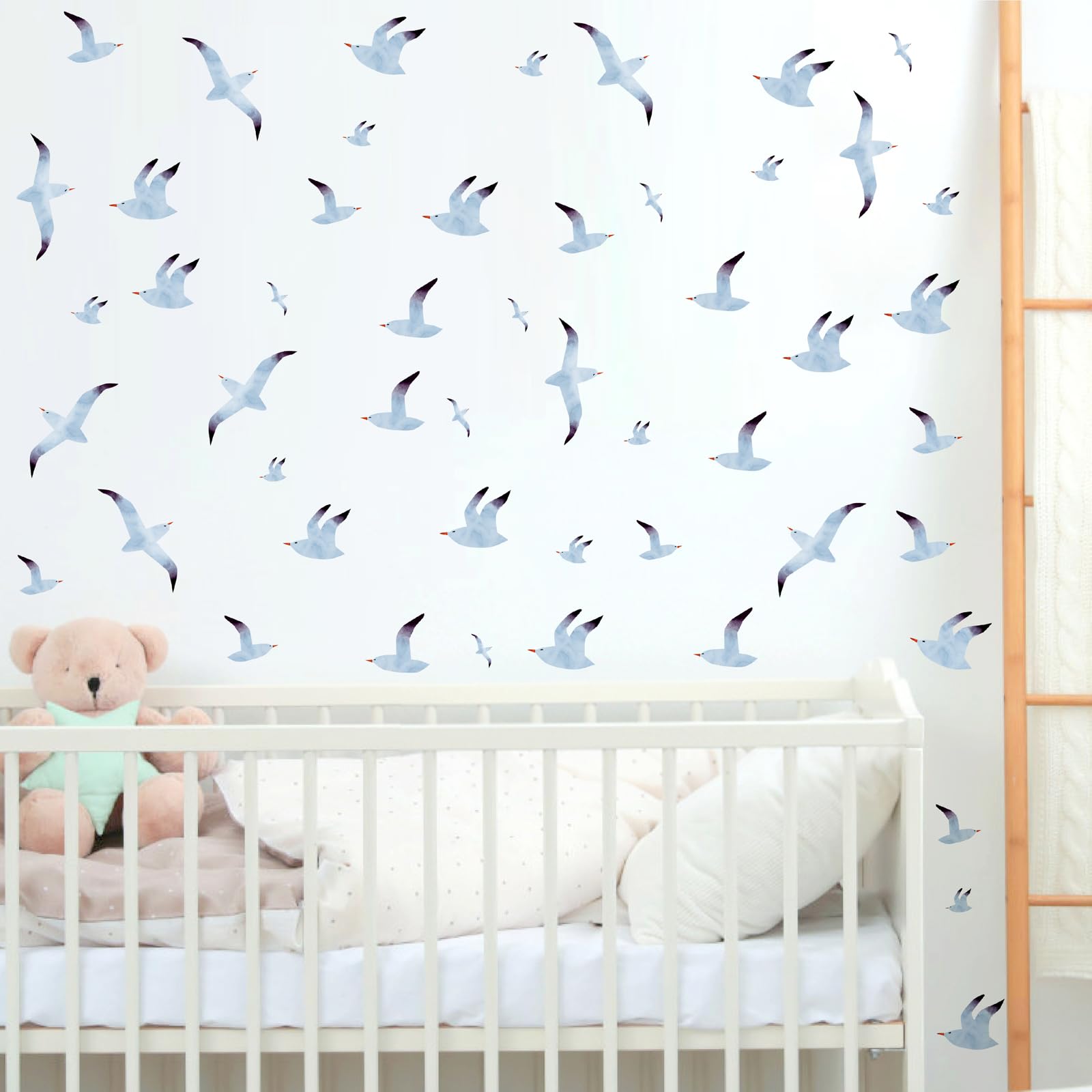 THEYGE Seagull watercolor wall sticker for nursery with beach vibe