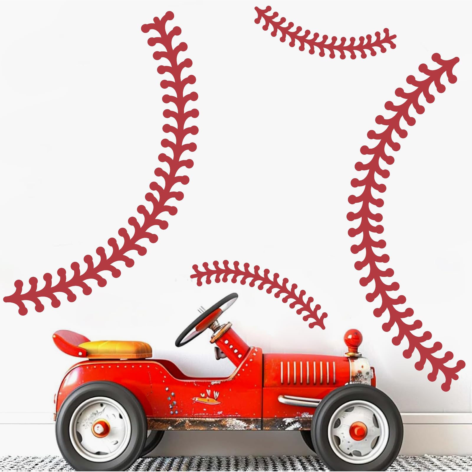 THEYGE wall decal installation guide image illustrates easy peel-and-stick process
