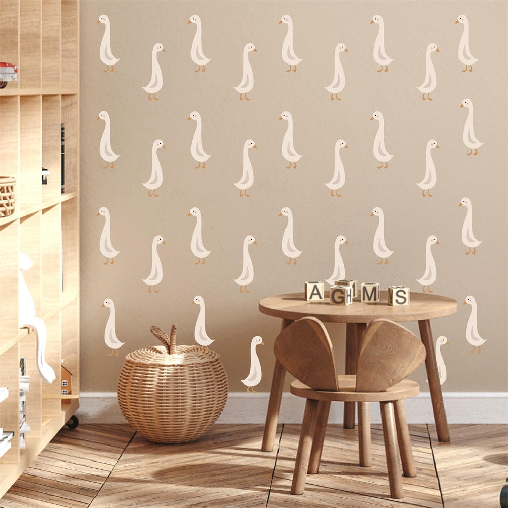 THEYGE watercolor-goose-wall-decals closeup highlights soft, artistic details for kids' rooms.