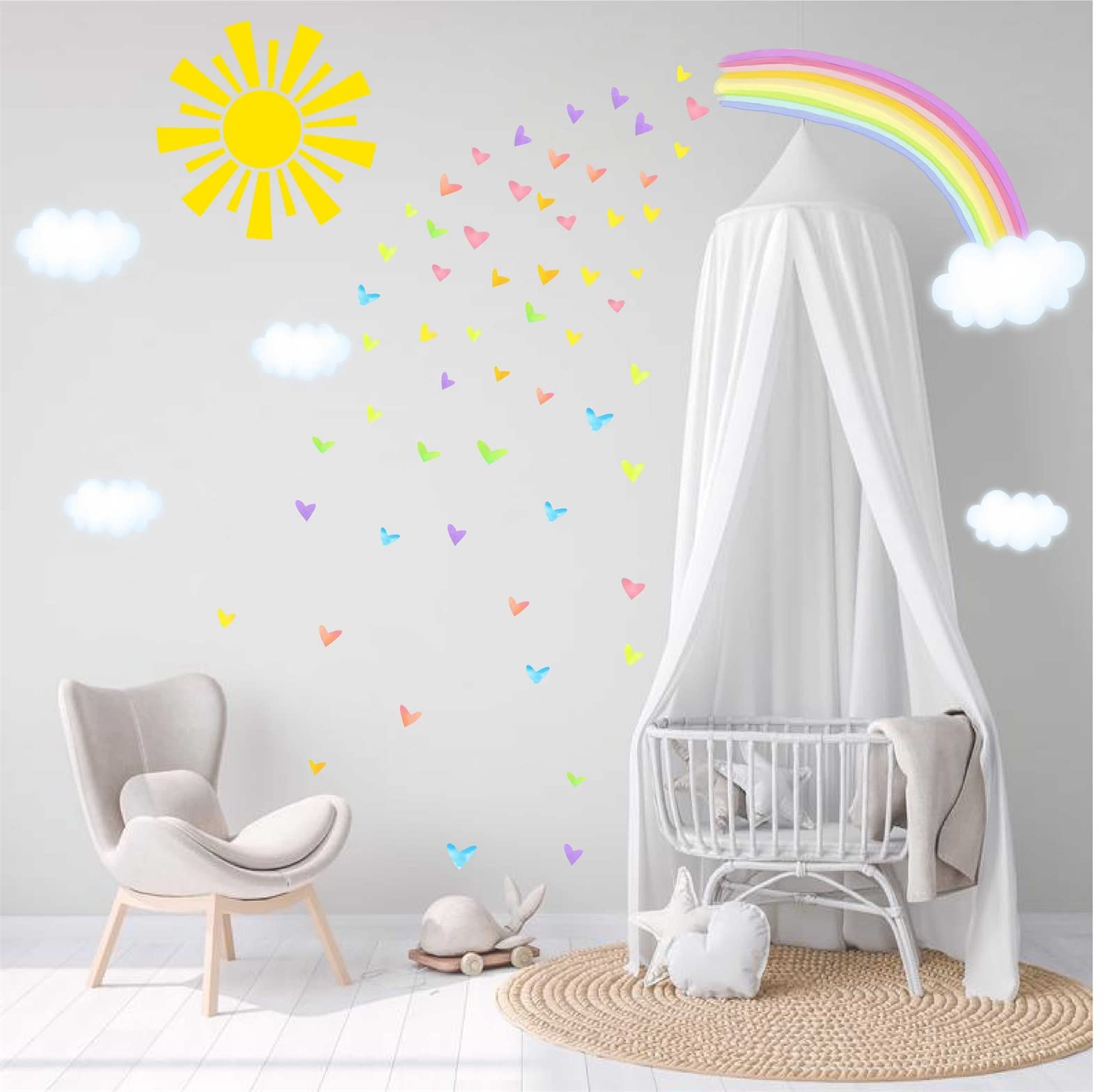 THEYGE waterproof PVC wall stickers resist moisture for durable kid-friendly decorating.