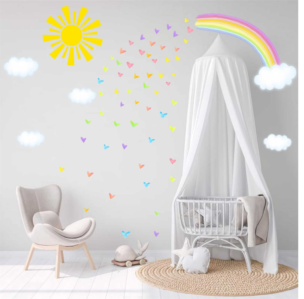 THEYGE waterproof PVC wall stickers resist moisture for durable kid-friendly decorating.