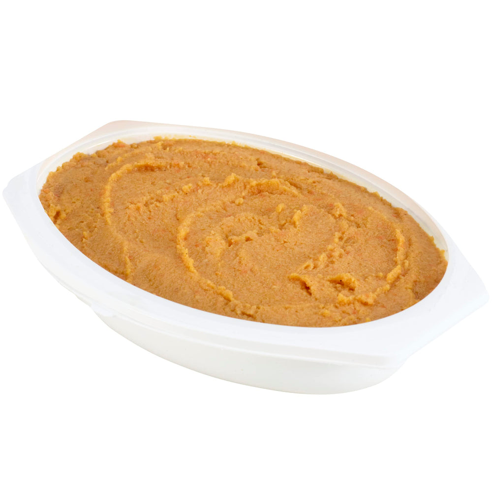 Thick & Easy Purees case of 7 trays packaging emphasizes convenient batch meals