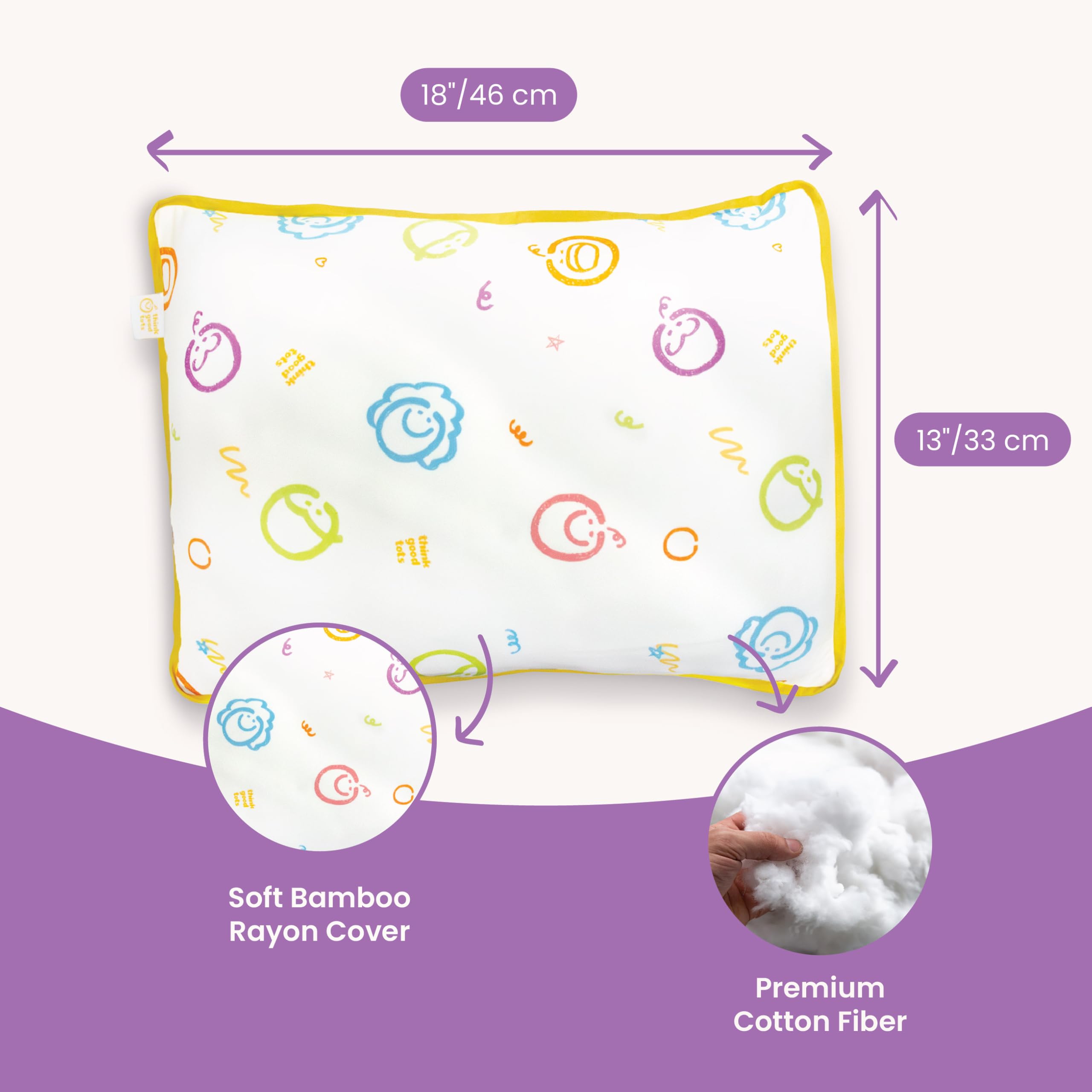 THINK GOOD TOTS bed-time snuggle with this pillow boosts toddler security