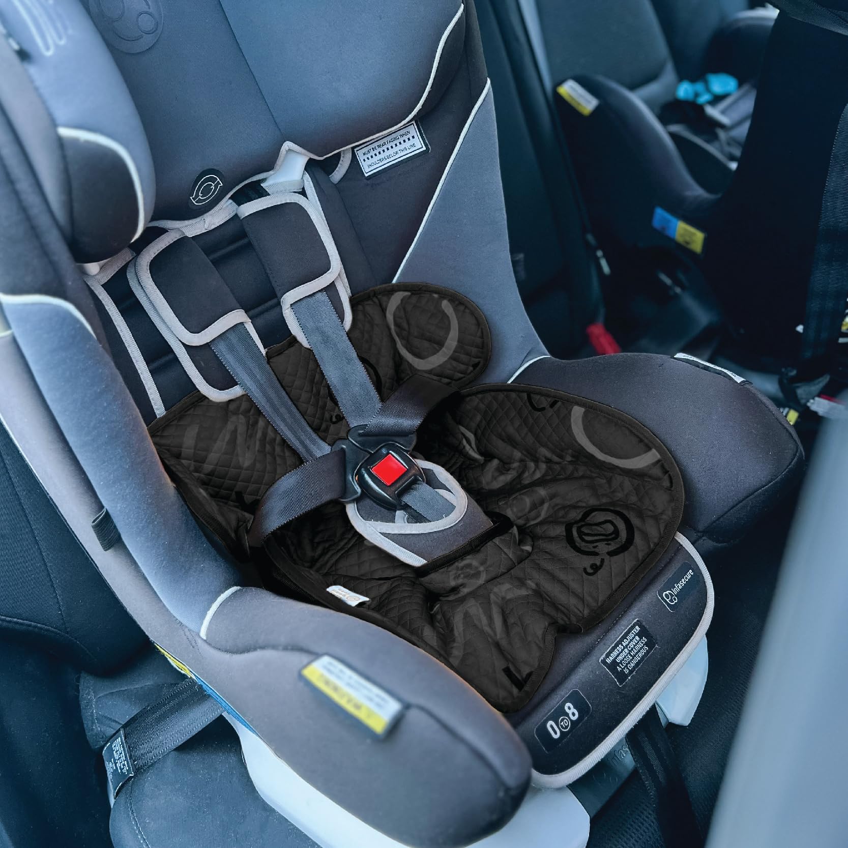 THINK GOOD TOTS Black Piddle Pad soft padding adds comfortable protection for little riders.