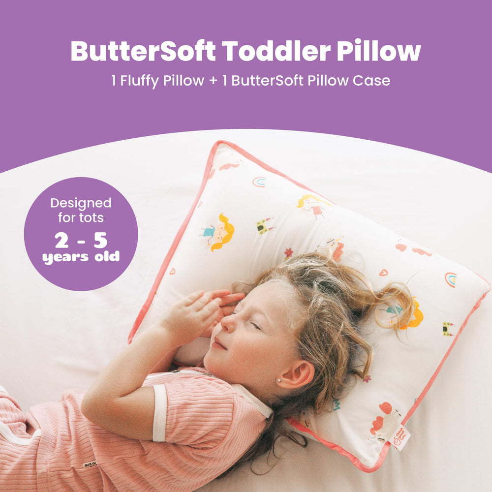 THINK GOOD TOTS pillowcase closeup shows soft fabric for gentle, breathable comfort