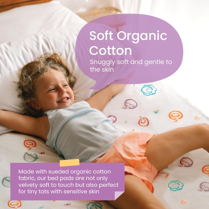 THINK GOOD TOTS twin-size fit pad tucks neatly beneath sheets.