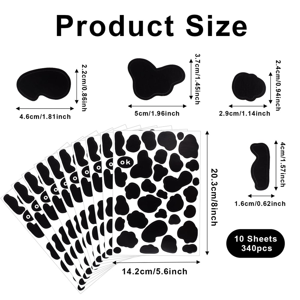 Thinp cow print stickers on wall show easy peel-and-stick decor for quick room styling.