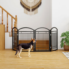 THKKY durable metal fence resists shaking and door pinch hazards.