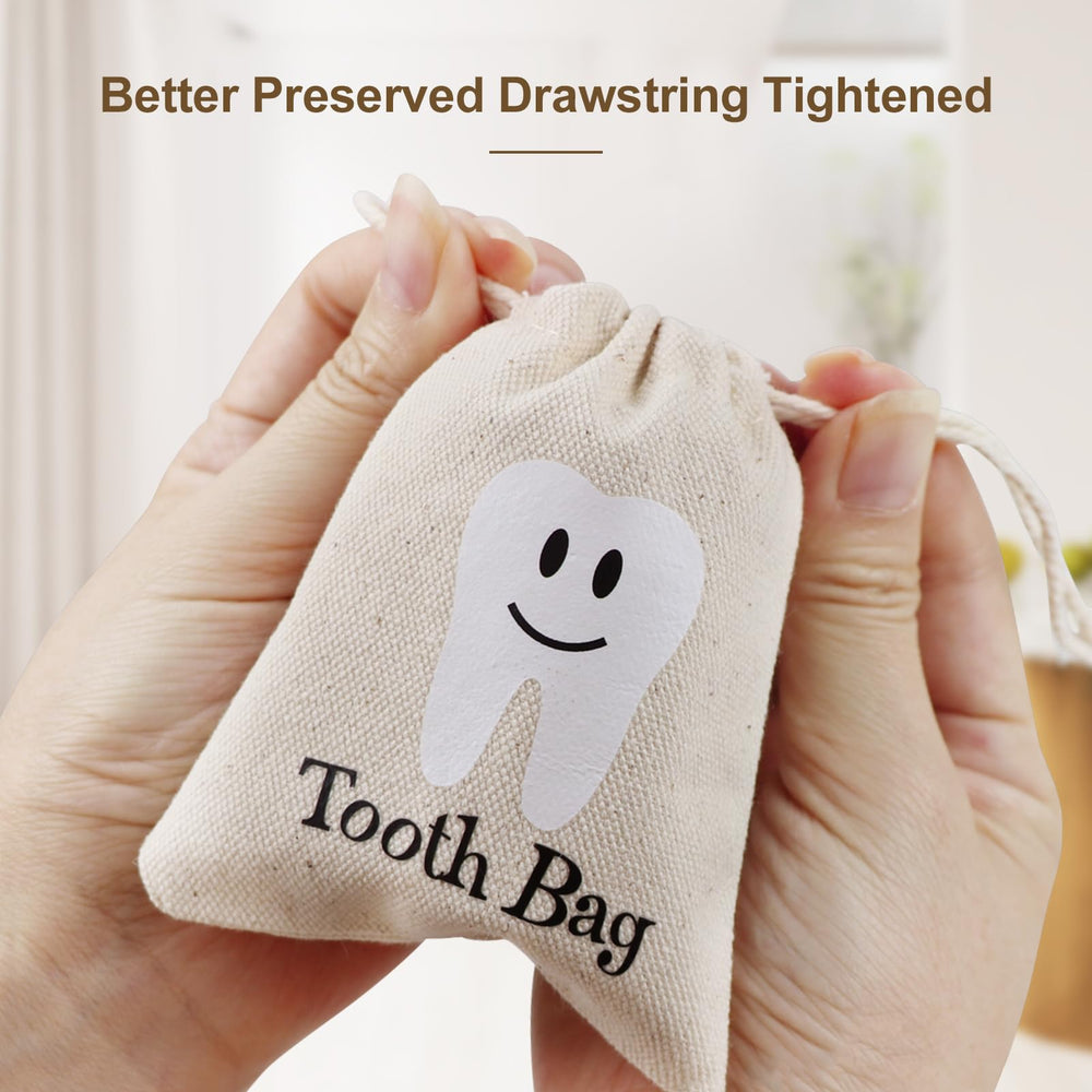 Thootyriaf glass bottle provides clear view of saved teeth collection