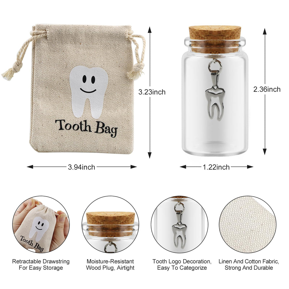 Thootyriaf Tooth Fairy bottle with cork closure keeps teeth secure and organized