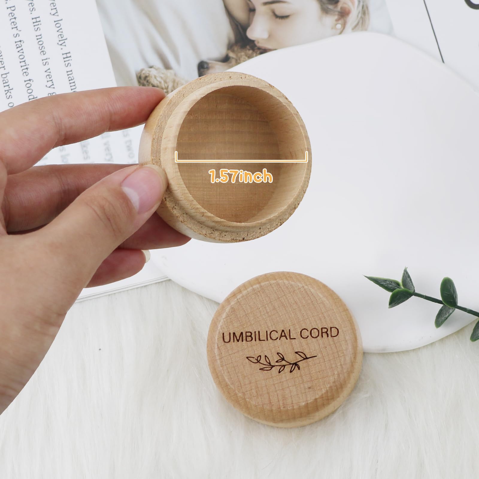 Thootyriaf Umbilical Cord Memorial Box interior stores a cherished keepsake securely