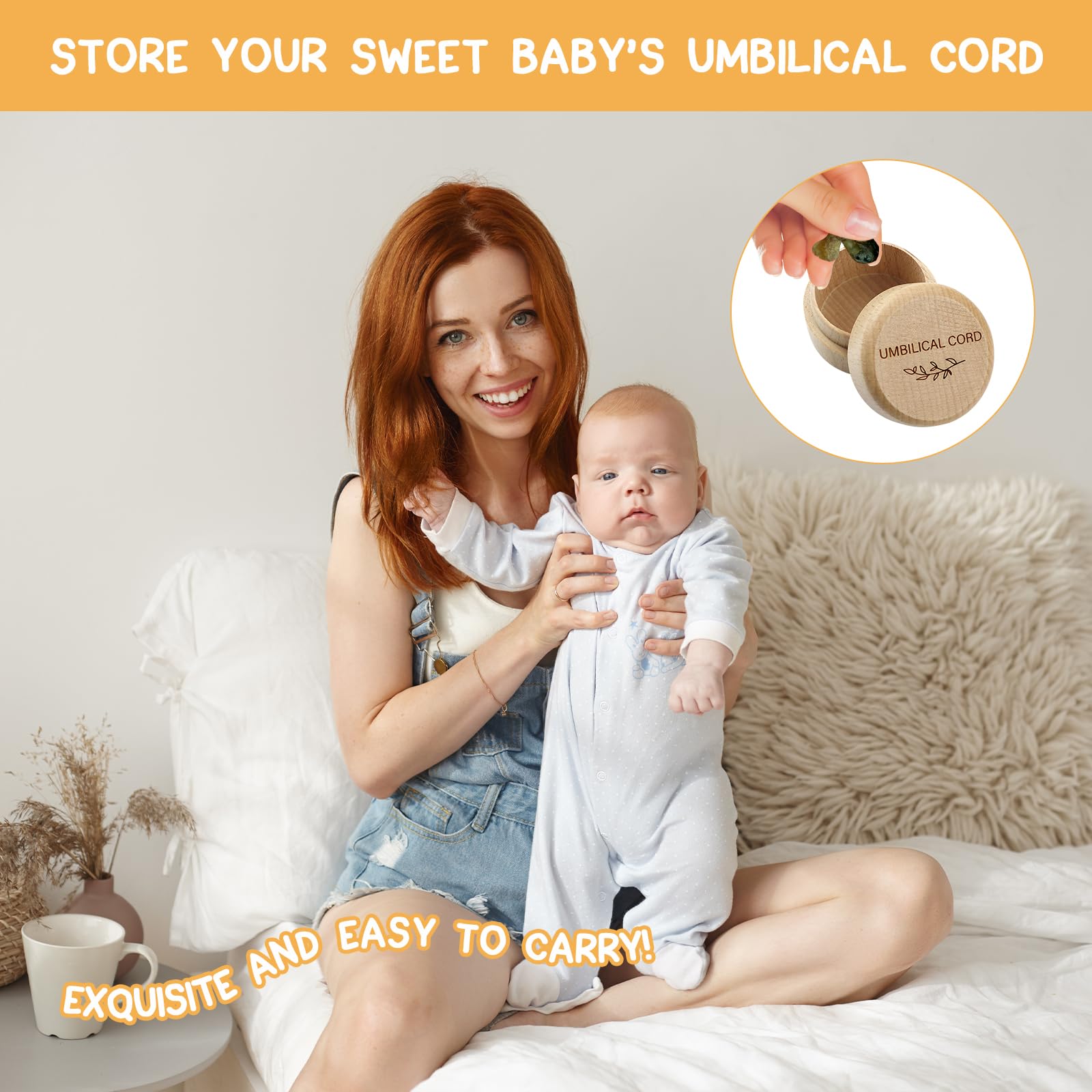 Thootyriaf Umbilical Cord Memorial Box leaf-pattern cover adds delicate memorial touch