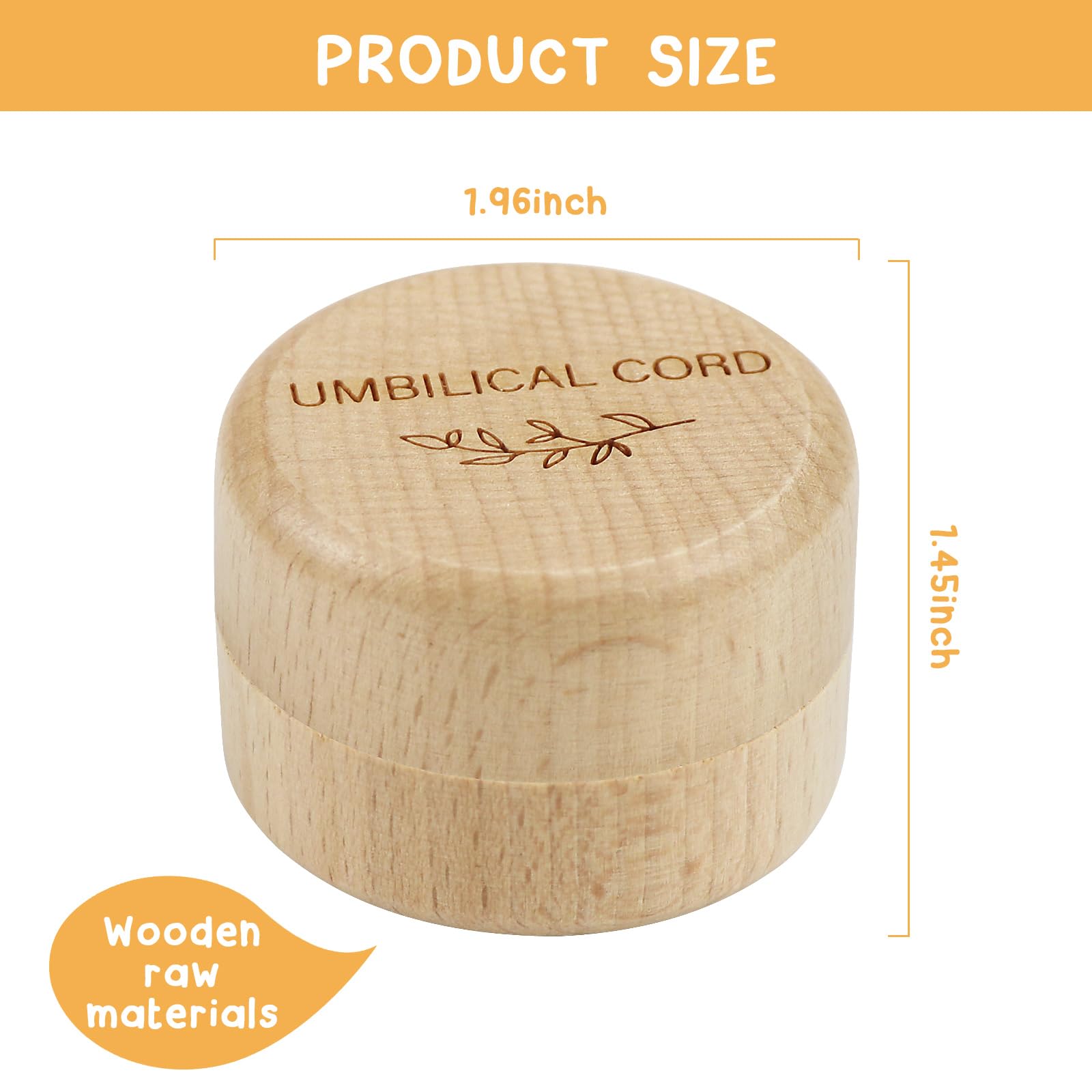 Thootyriaf Umbilical Cord Memorial Box round design provides timeless keepsake storage