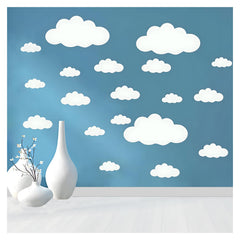 thovorrnl Big Clouds wall decal packaging view, 31 removable stickers for easy decorating.