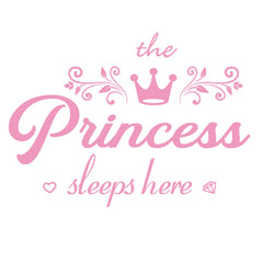 thovorrnl crown diamond wall decal princess sleep here pink on wall adds dreamy vibe