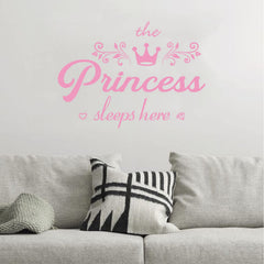 thovorrnl princess quote wall sticker closeup shows pink typography for kid rooms