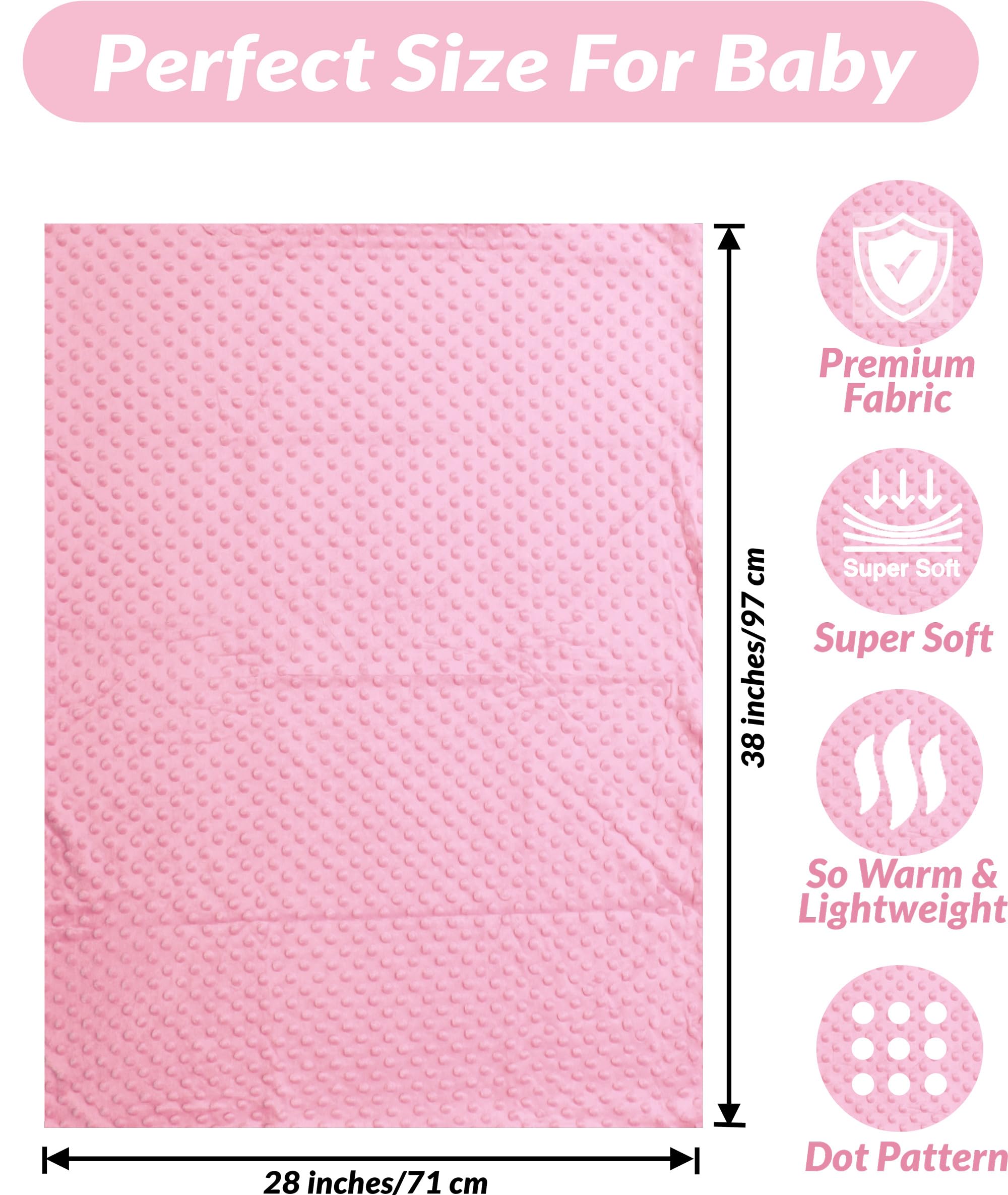 Threadart Minky Baby Blanket ideal for newborn snuggle sessions in crib or car seat.