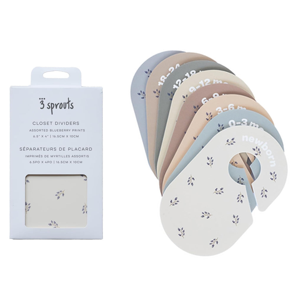 Three Sprouts blueberry gender-neutral design suits both baby and toddler wardrobes.
