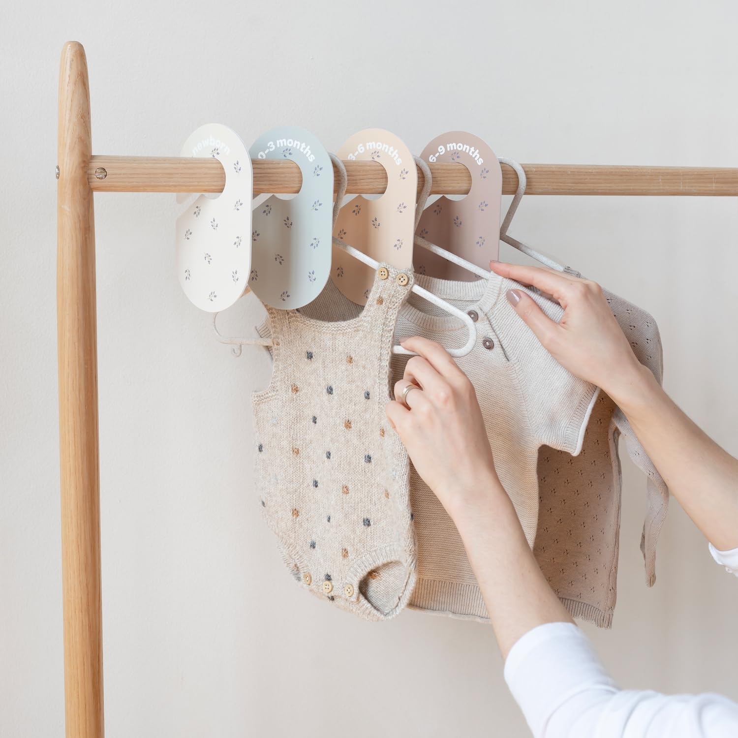 Three Sprouts blueberry organized wardrobe solution keeps outfits ready to wear.