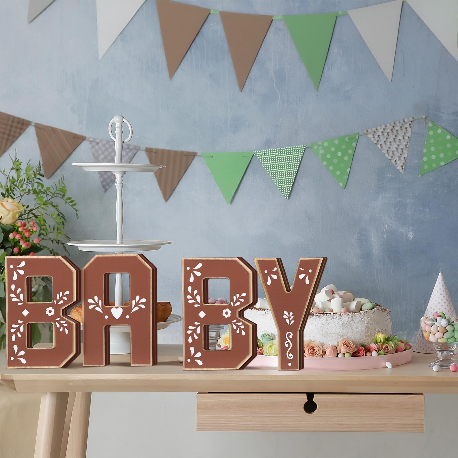 Threehoney Cielito Lindo letters show pine wood texture and durable natural color