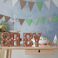 Threehoney Cielito Lindo letters show pine wood texture and durable natural color