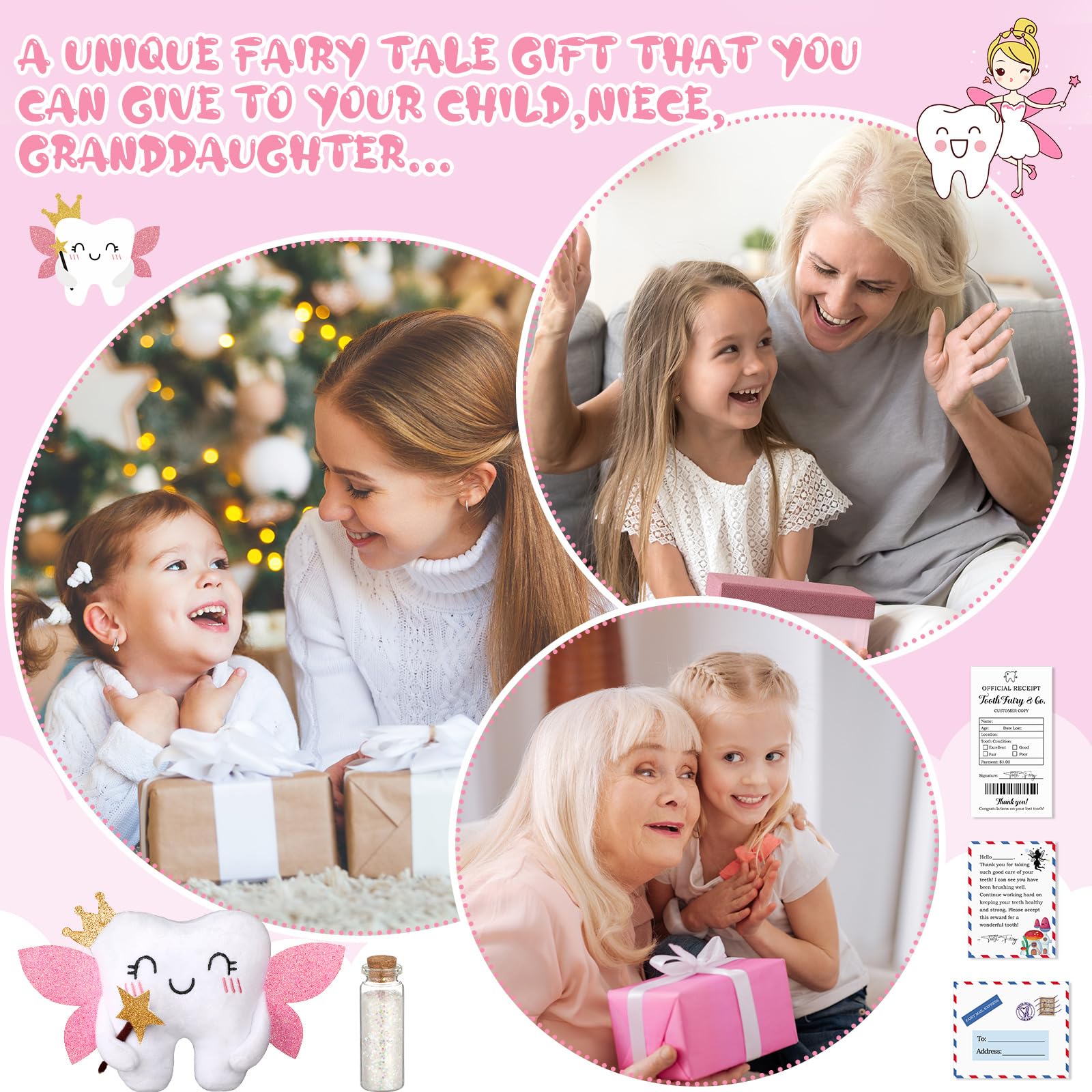 Threehoney Tooth Fairy Pillow with cute wings inspires comforting bedtime fantasy moments.