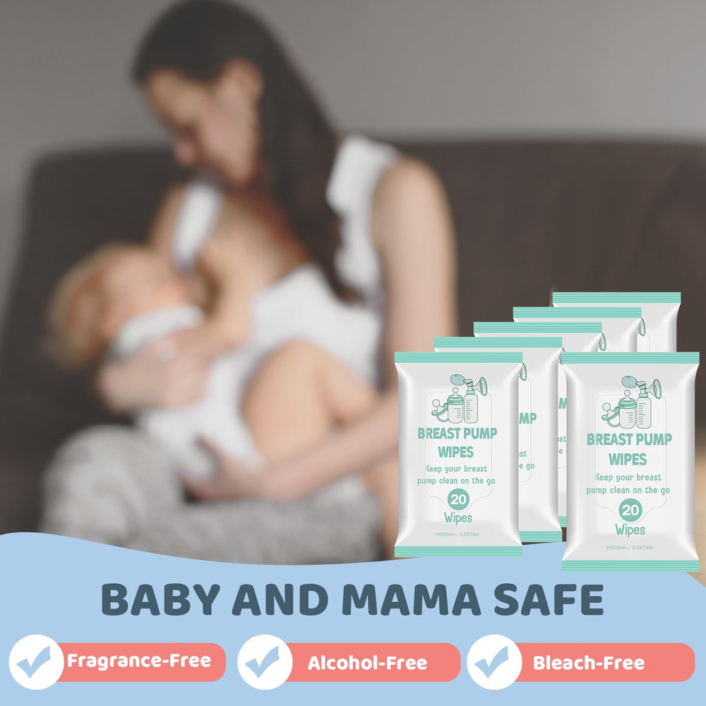 Threlaco breast pump wipes resealable pouch travel-ready design keeps moisture