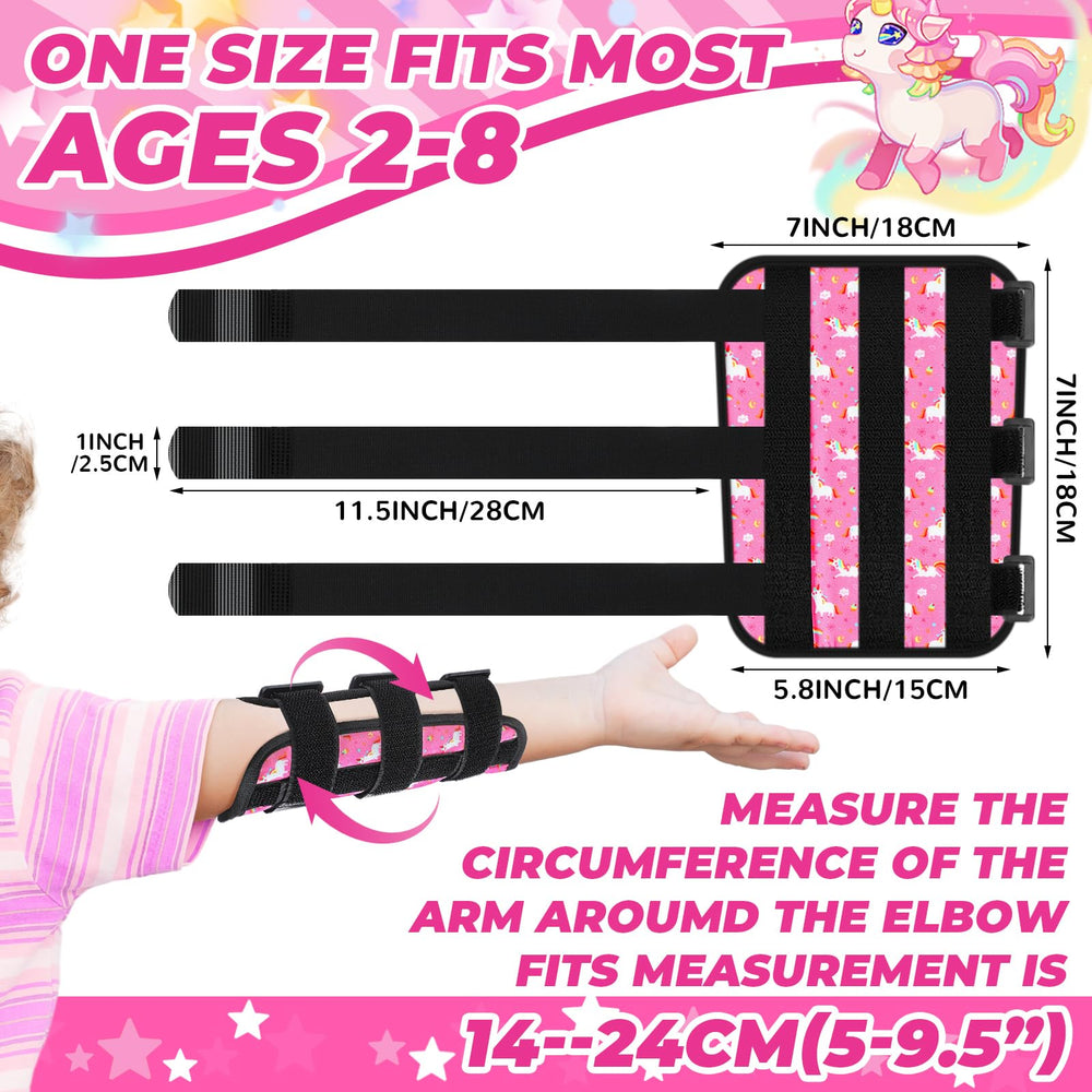 Threlaco finger thumb sucking guard side view shows adjustable strap for easy on/off