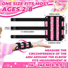 Threlaco finger thumb sucking guard side view shows adjustable strap for easy on/off
