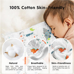 THSAM 6-layer absorbent burp cloth enhances quick moisture pickup for messes.