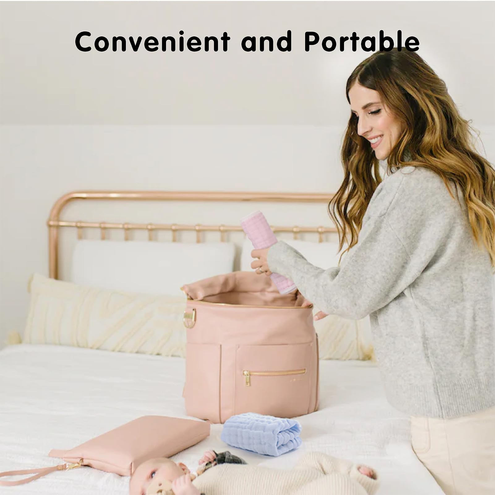 THSAM multi-use burp cloth doubles as wipes or changing mat cover.