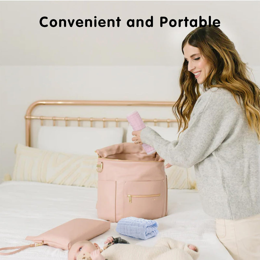 THSAM multi-use burp cloth doubles as wipes or changing mat cover.