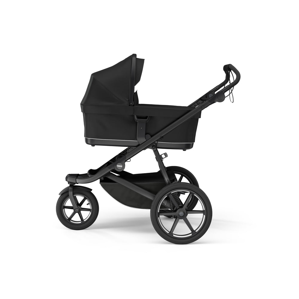 Thule bassinet black click-in adapters enable quick stroller attachment