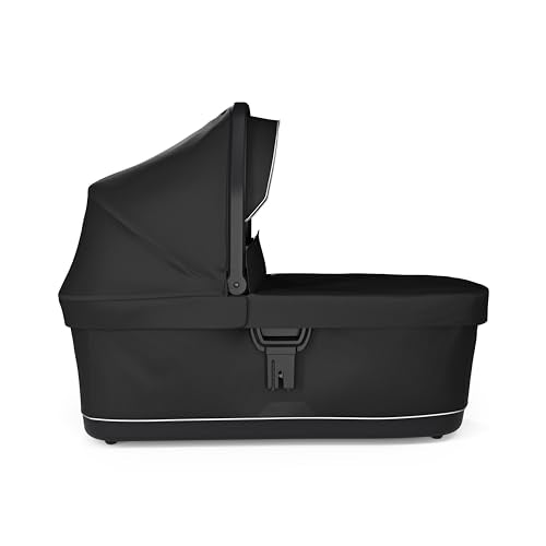 Thule bassinet black removable perforated mattress for easy cleaning on the go