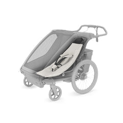 Thule Chariot infant sling gray adjustable harness provides a snug, custom fit.