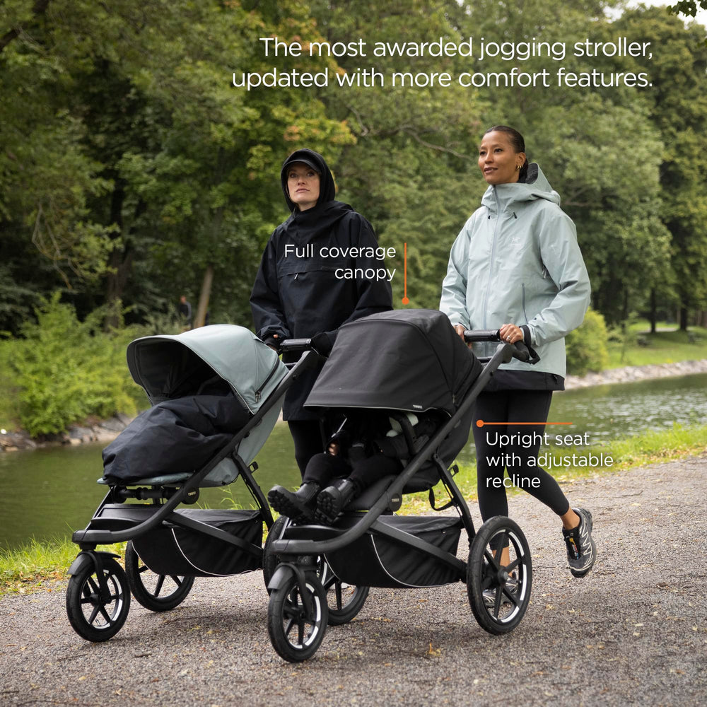 Thule Urban Glide 3 one-hand fold with self-stand enables quick storage.